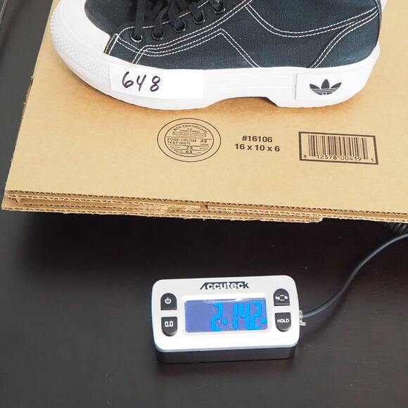 Adidas Nizza Trex Black and White Platform High Top Canvas Sneakers Women's 8.5 - Picture 11 of 11